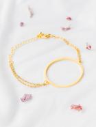 Romwe Gold Ring Design Chain Bracelet