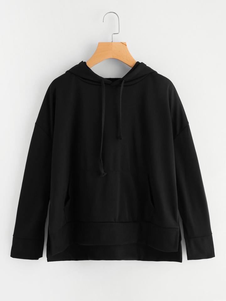 Romwe Letter Print Back Hoodie