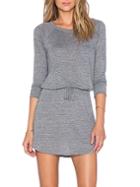 Romwe Grey Drawstring Waist Cowl Back Dress