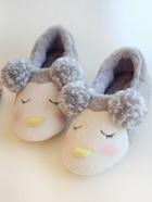 Romwe Cartoon Pattern Fluffy Slippers