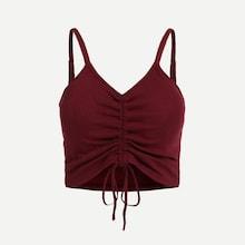 Romwe Drawstring Cami Top