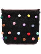 Romwe Black Zipper Ball Embellished Bag