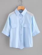 Romwe Fake Pockets Shirt