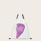 Romwe Heart Pattern Backpack With Drawstring