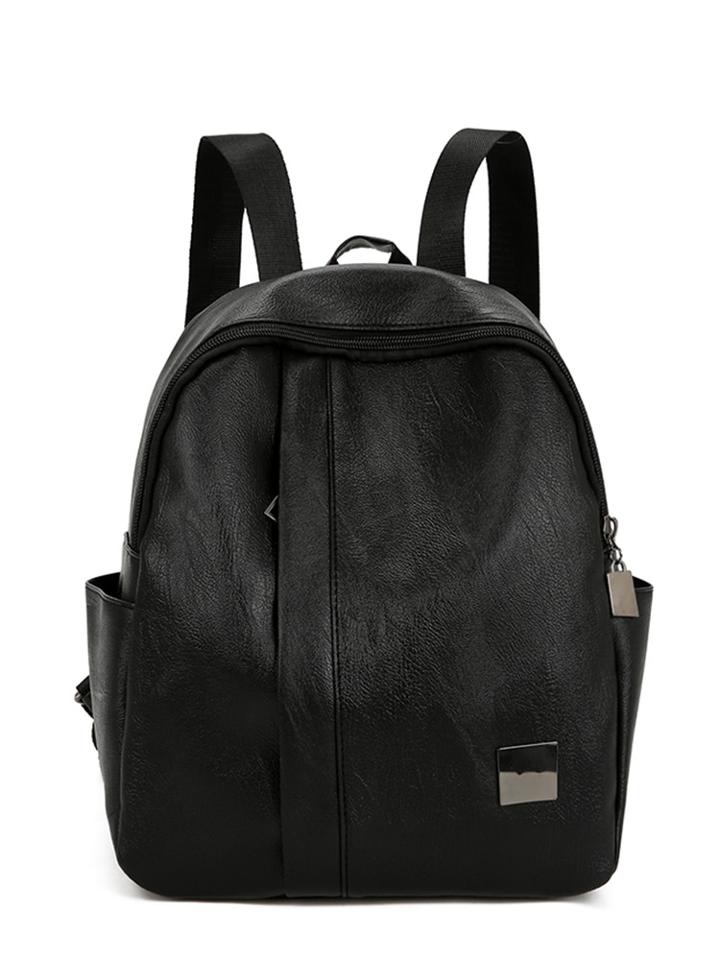 Romwe Faux Leather Backpack