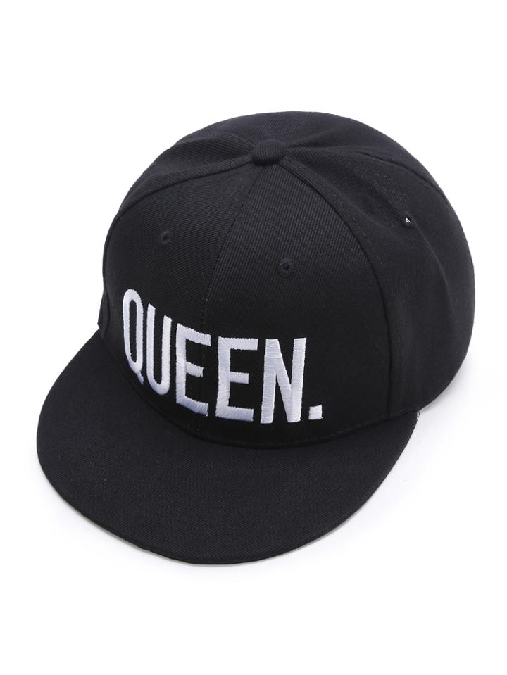 Romwe Contrast Letter Embroidery Baseball Hat