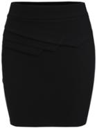Romwe Black Slim Bodycon Skirt