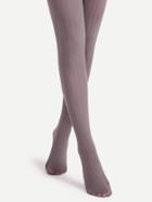 Romwe Grey High Stretch Textured Pantyhose Stockings