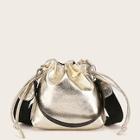 Romwe Metallic Bag With Drawstring
