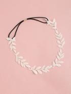 Romwe Embroidered Leaf Hair Band