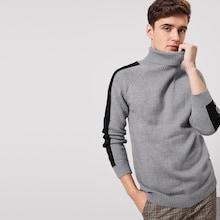 Romwe Men Embroidery High-neck Sweater