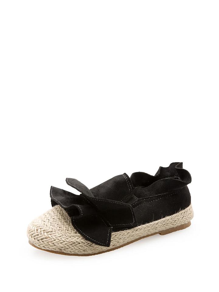 Romwe Ruffle Design Espadrille Flats