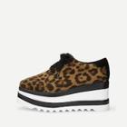 Romwe Leopard Print Lace-up Wedges