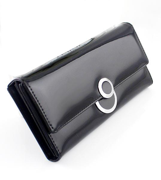 Romwe Black Pu Leather Clutch Bag