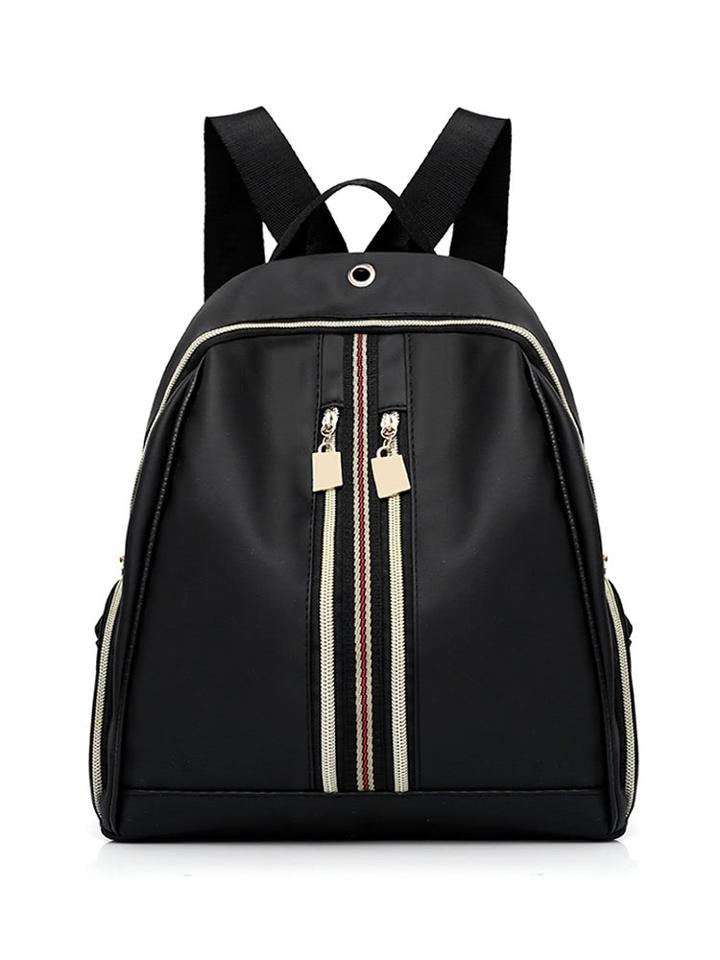 Romwe Double Zipper Front Backpack