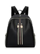 Romwe Double Zipper Front Backpack