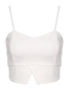 Romwe Spaghetti Strap Crop White Basics