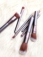 Romwe Metallic Professional Makeup Brush Set 7pcs