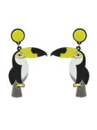 Romwe Acrylic Parrot Dangle Earrings For Women