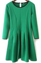 Romwe Round Neck Flare Green Dress