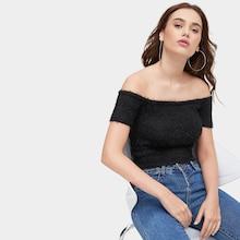 Romwe Off The Shoulder Fuzzy Jumper