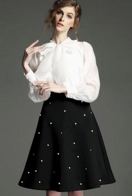 Romwe With Bow White Blouse