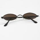Romwe Oval Frame Tinted Lens Sunglasses