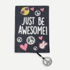 Romwe Letter Print Notebook With Round Pendant