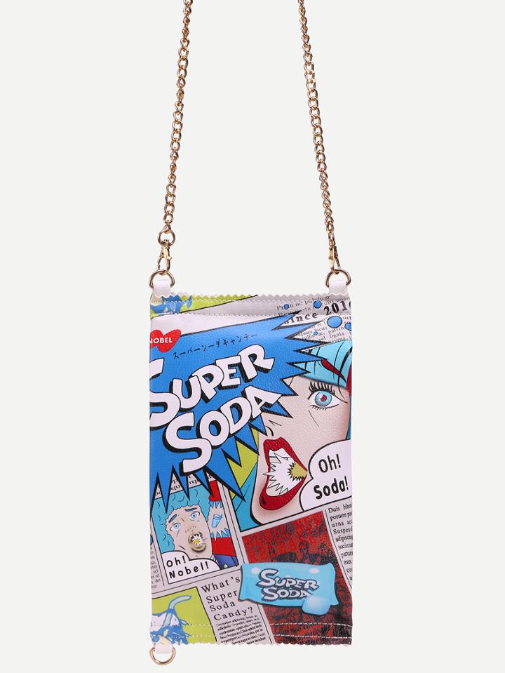 Romwe Blue Candy Bag With Chain
