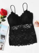 Romwe Strappy Back Lace Cami Top