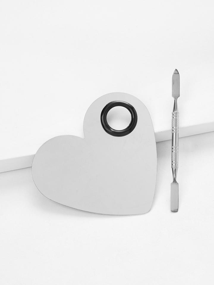 Romwe Heart Shaped Stainless Steel Foundation Palette