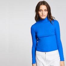 Romwe Lettuce Trim Mock-neck Solid Tee