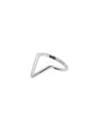 Romwe Silver Smooth Triangle Hollow Ring