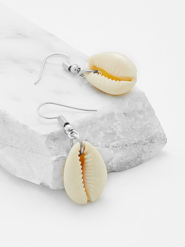 Romwe Shell Design Drop Earrings