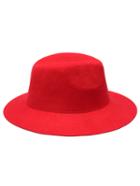 Romwe Wool Boater Red Hat
