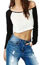 Romwe Romwe Color Block Midriff T-shirt