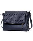 Romwe Black Hollow Polka Dot Pu Bag