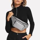 Romwe Pocket Front Quilted Bum Bag