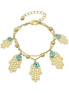 Romwe Gold Color Shape Charms Bracelet Women