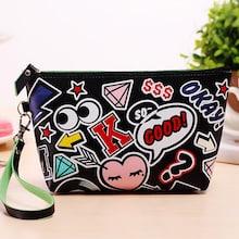 Romwe Cartoon Print Zipper Storage Bag