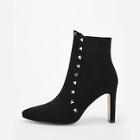 Romwe Solid Studded Decor Boots