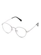 Romwe Silver Clear Lens Round Glasses