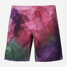 Romwe Men Geometric Print Shorts