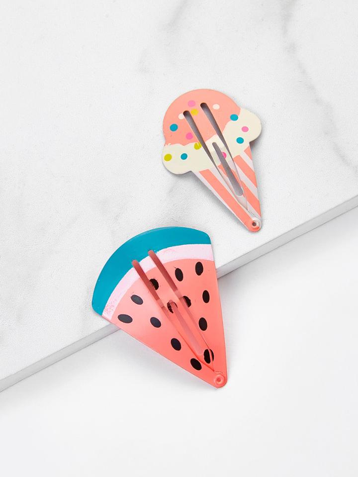 Romwe Cartoon Shaped Hair Clip 2pcs