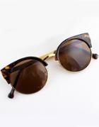 Romwe Brown Cat Eyed Sunglasses