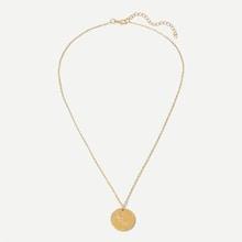Romwe Cancer Engraved Round Pendant Necklace 1pc