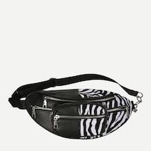 Romwe Zebra Pattern Bum Bag