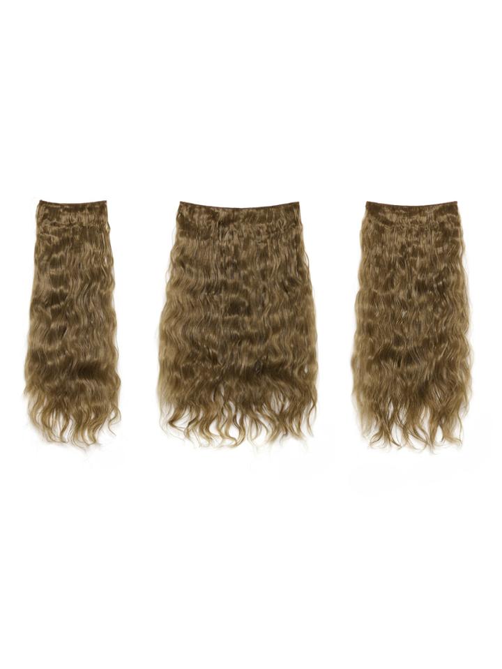 Romwe Harvest Blonde Clip In Curly Hair Extension 3pcs