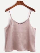 Romwe Pink Stain Swing Cami Top