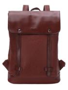 Romwe Front Flap Snap Button Closure Brown Backpack